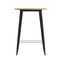 Merrick Lane Dryden Indoor/Outdoor Bar Top Table, 30" Round All Weather Poly Resin Top with Steel base